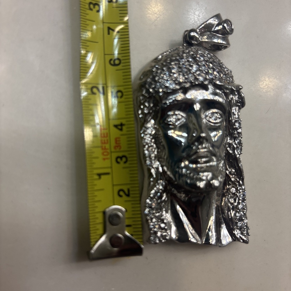 925 sterling silver‎ jesus pendant - Picture 9 of 9